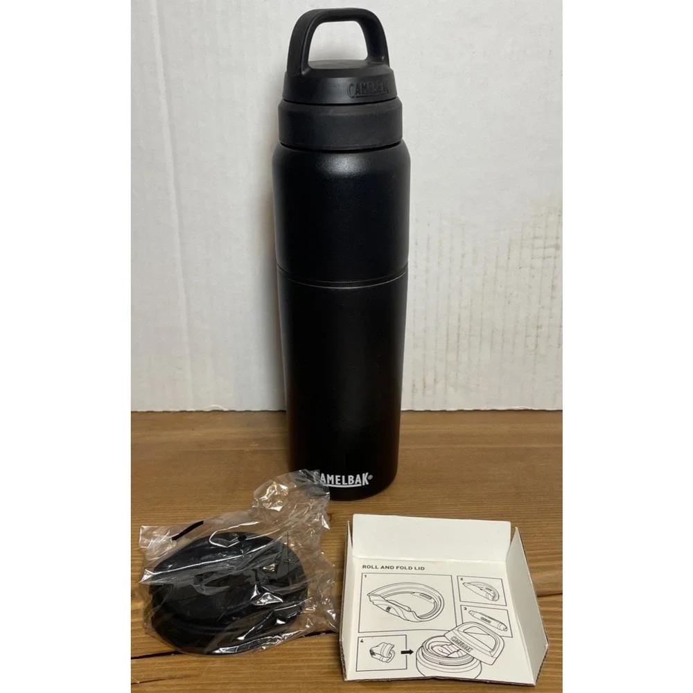 CamelBak 22oz/16oz MultiBev Vacuum Insulated Stainless Steel Water Bottle Black